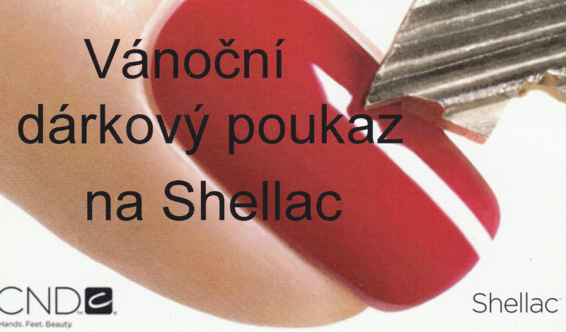 Vánoční dárkový poukaz Shellac - nehtové studio Markéta Mlíková